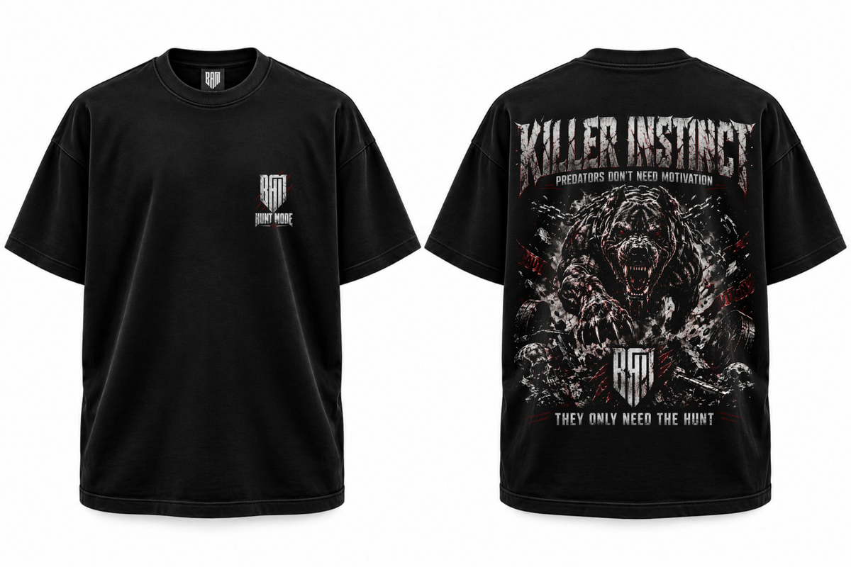 KILLER INSTINCT V3 Black graphic tee, front and back views of one shirt.