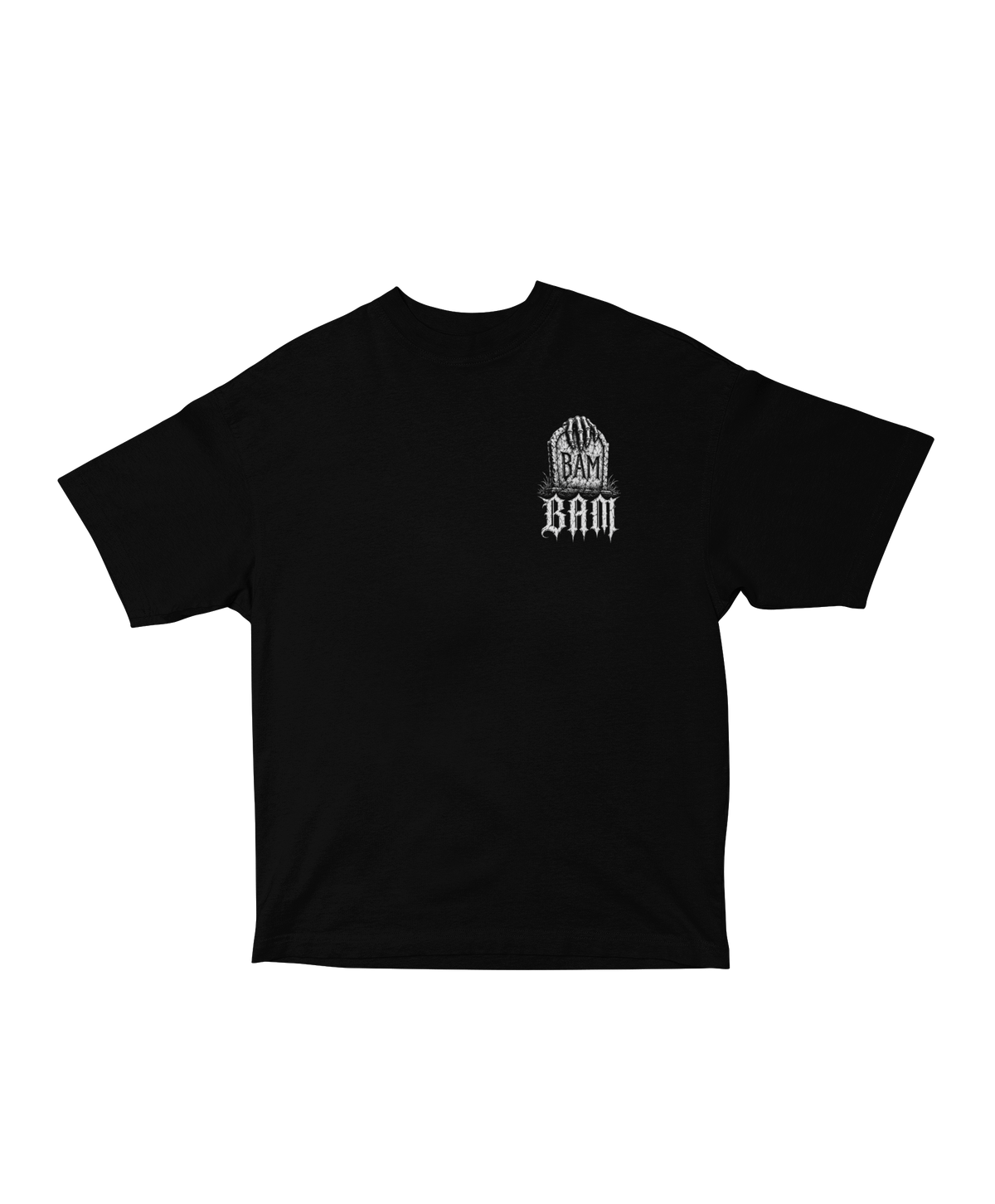 CRYPT KEEPER'S GYM front graphic on heavyweight black oversized tee from NIGHTMARE DIVISION