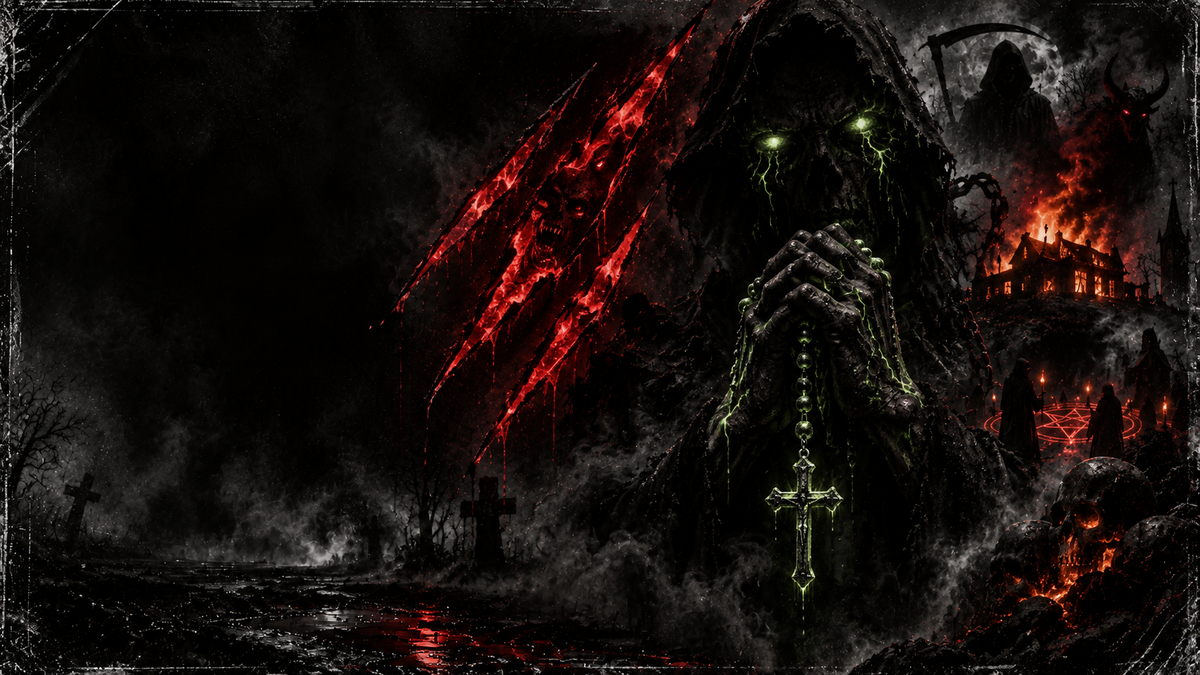 Glow-in-the-dark NIGHTMARE DIVISION artwork